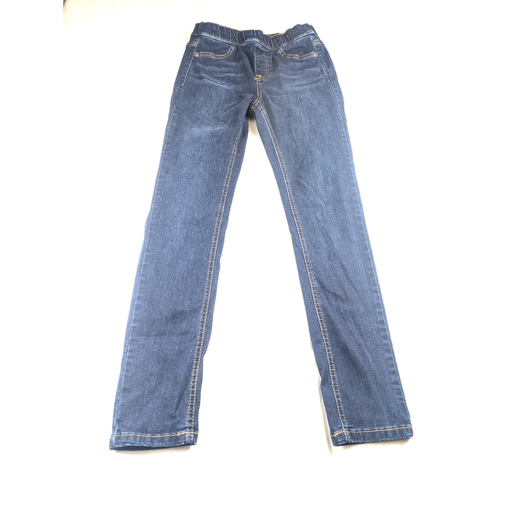 Parasuco Women's Jeans Size 6 Dark Blue Stretch Denim Pull-On Elastic Waist Skin